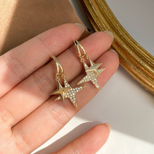 silver star earrings